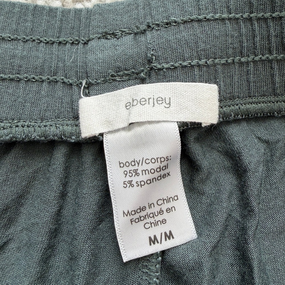 Eberjey Pajama Pants Womens M Green Jogger Lounge Relax Cozy Quiet Luxury Modal - Picture 5 of 7